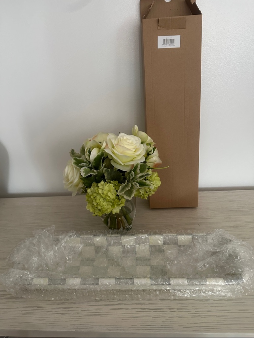 Mackenzie Childs Sterling Check Baguette Dish NIB
